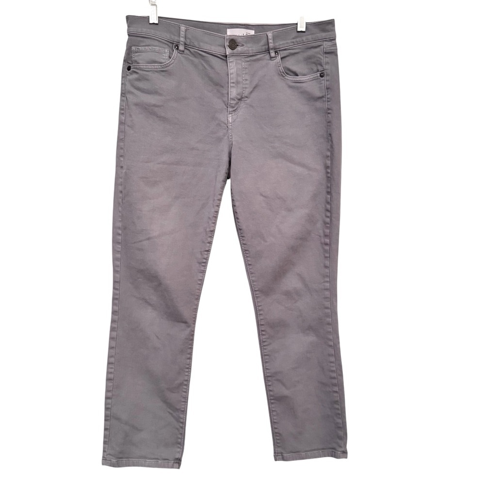 LOFT Size 29/8 Gray Skinny Crop 5 Pocket Cotton Spandex Jeans